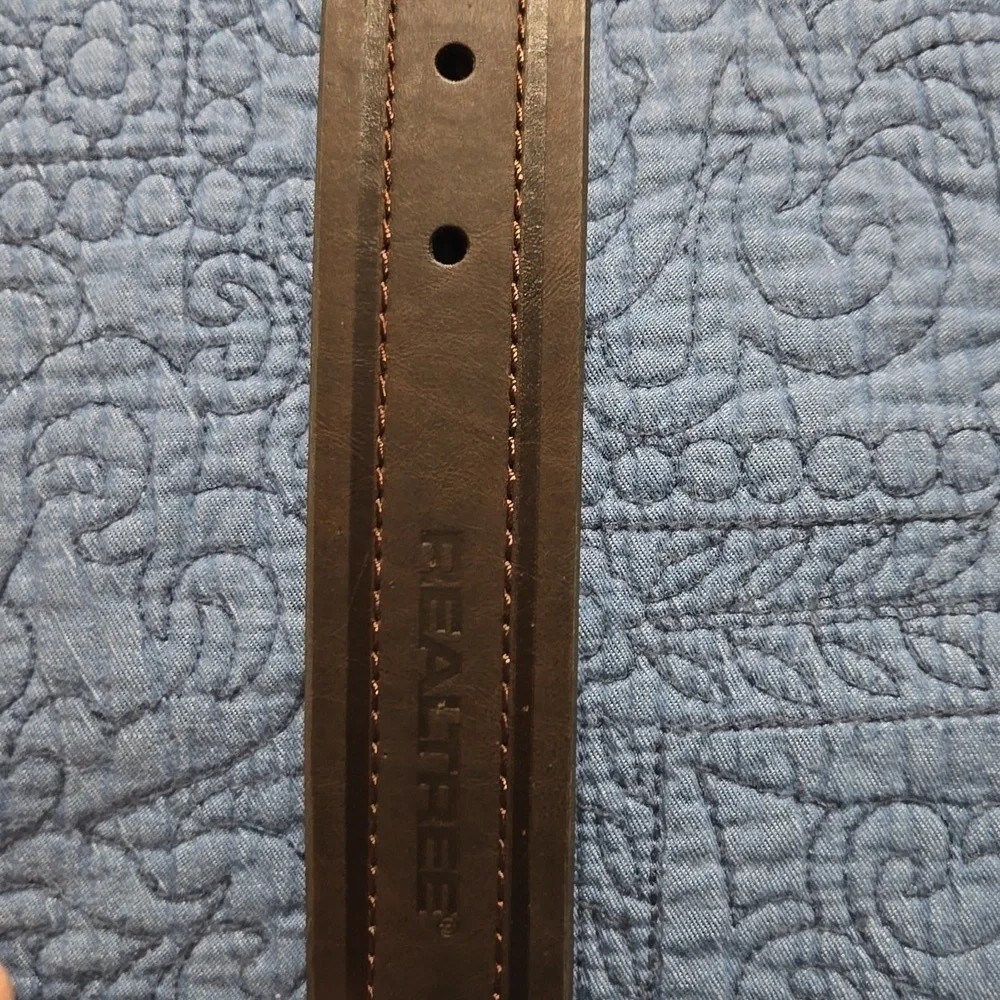 Realtree Genuine Leather Brown Mens Belt Size 34